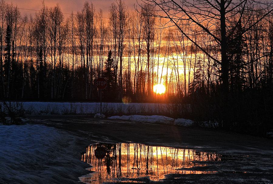 Alaska Breakup Sunset Photograph by Donna Quante