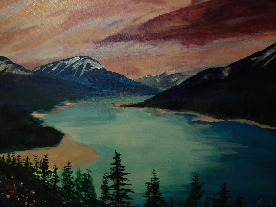 Mountain Painting - Alaska Cove by Christopher Carter