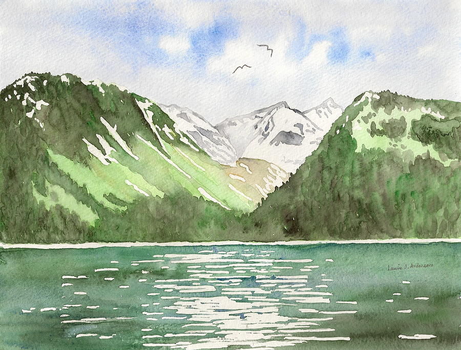 Alaska Kenai Fjords Painting by Laurie Anderson