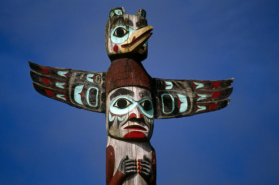 Alaska Native Totem Pole Saxman Photograph by John Warden