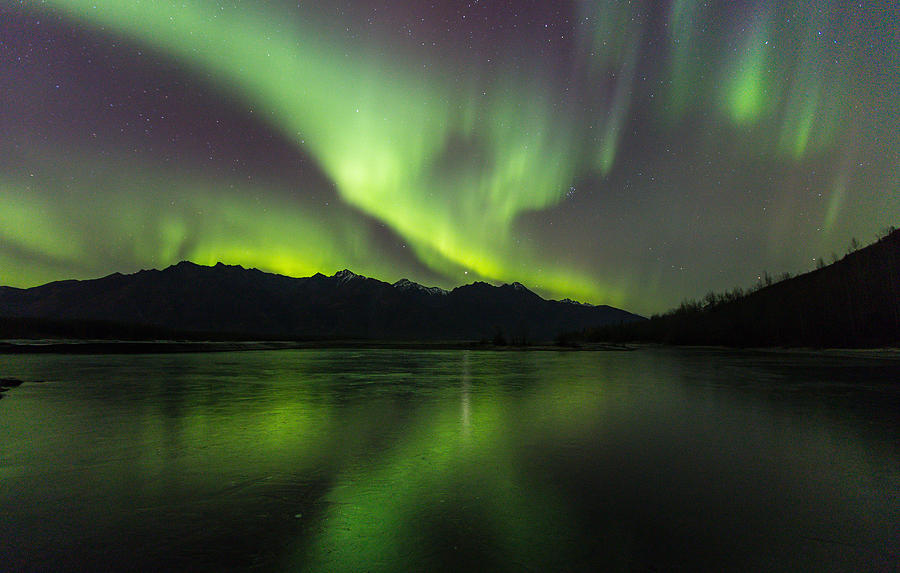 Alaska Northern Lights Dancing Photograph by Sam Amato