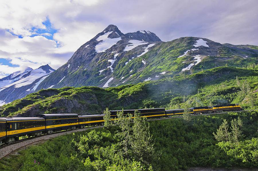 Alaska Railroad and Glacier Photograph by Betty Eich