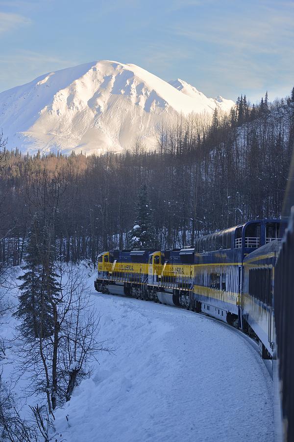 Winter Photograph - Alaska Railroad by Christian Heeb