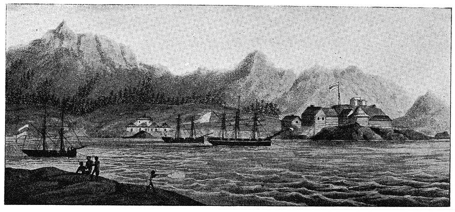 Alaska Sitka Sound, 1814 Painting by Granger