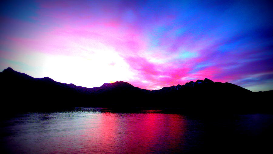 Alaska Sunset Lomography Photograph by Katy Hawk