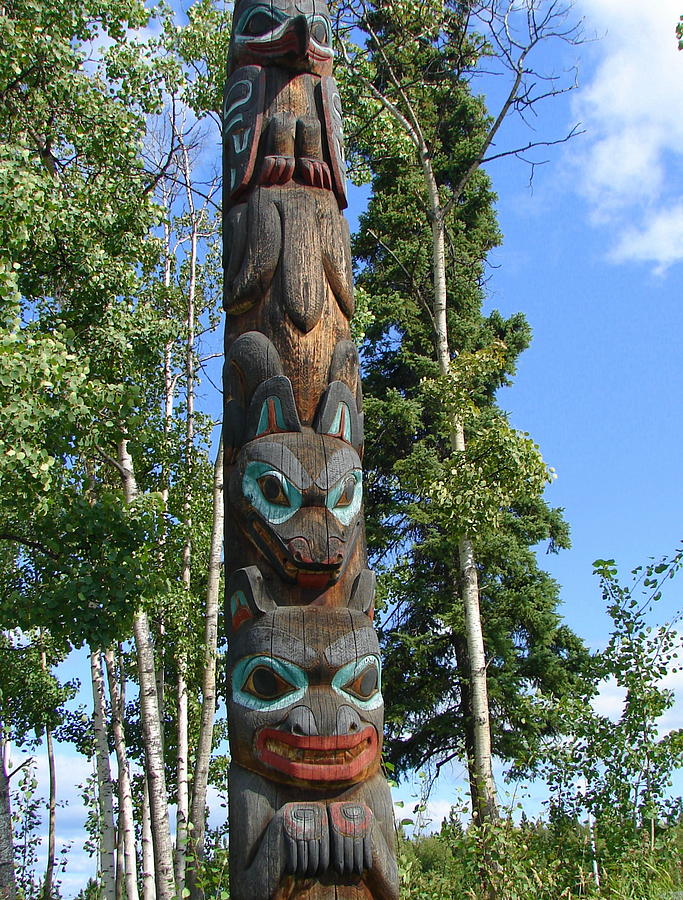 Totem Photograph - Alaska Totem by Lew Davis