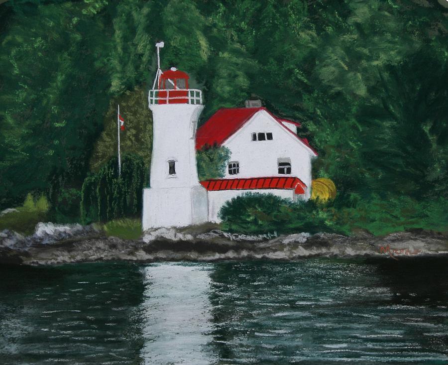 Alaskan Lighthouse Pastel by Michele Turney