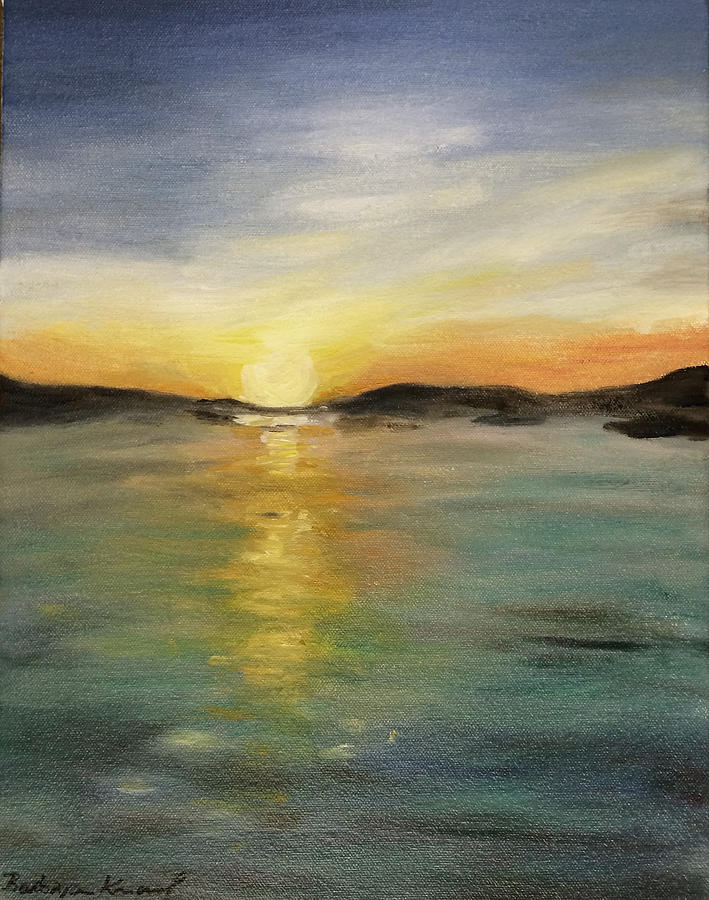 Alaskan Sunrise Painting by Barbara Anna Knauf