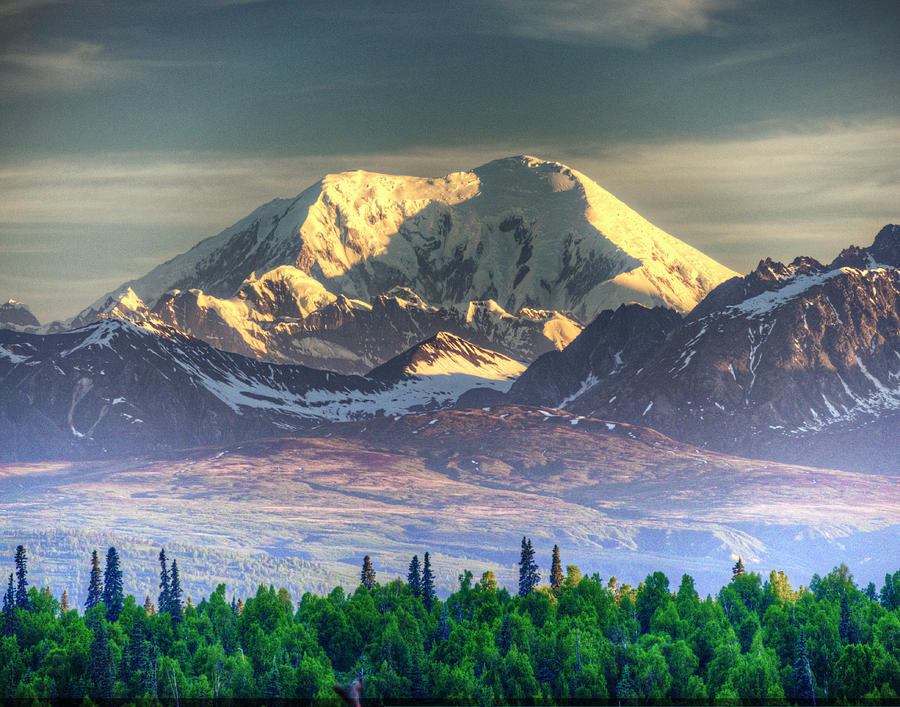 Alaska's Mt. Foraker at Dawn Photograph by Vicki Jauron - Fine Art America