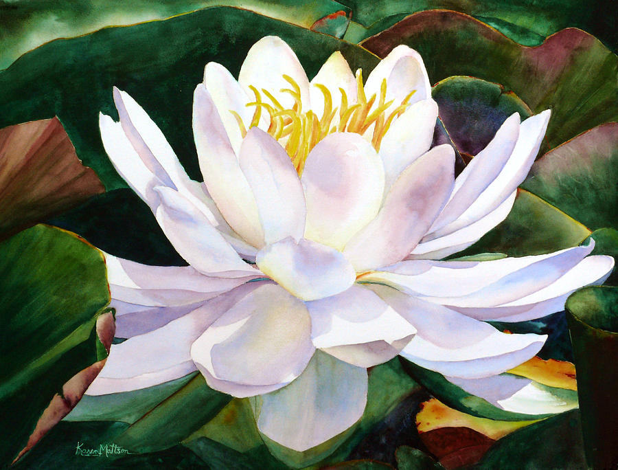 Alba Flora Painting by Karen Mattson