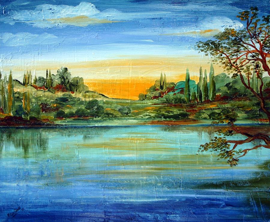 Alba Sul Lago Painting by Roberto Gagliardi
