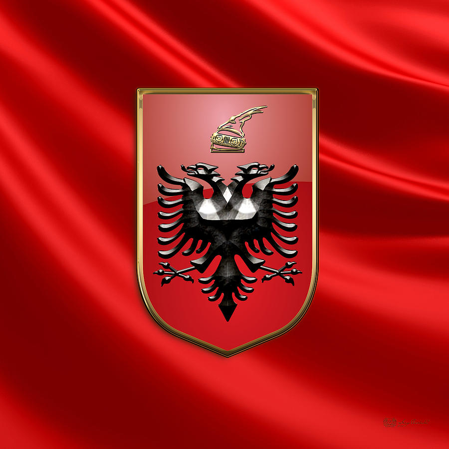 22oz Stein Mug White 3dRose National Flag of Albania Painted onto a Brick Wall Albanian 18oz 