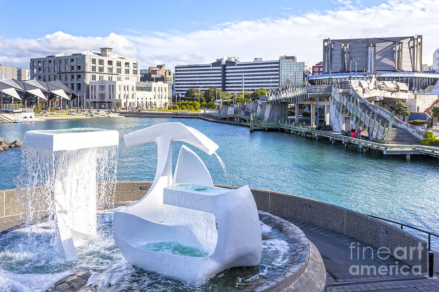 Albatross Fountain Wellington New Zealand Photograph by Colin and Linda McKie