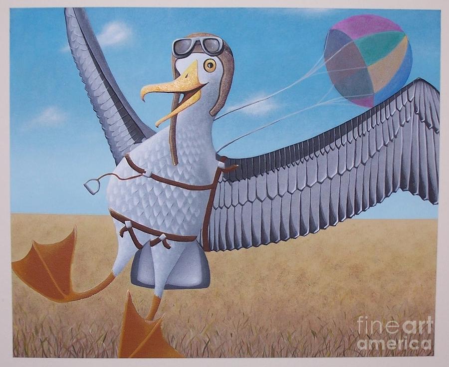 Albatross Painting - Albatross Landing by Susan Williams