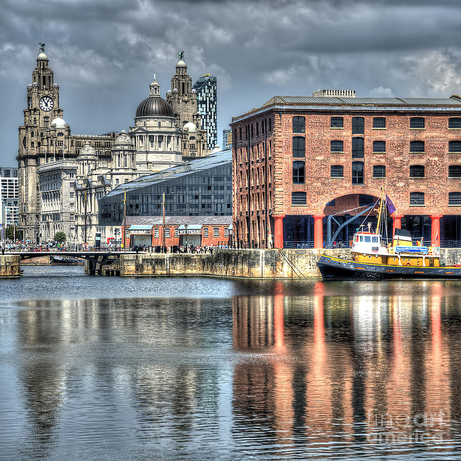 Liverpool Photograph - Albert Dock Liverpool   Square Version by Steve H Clark Photography