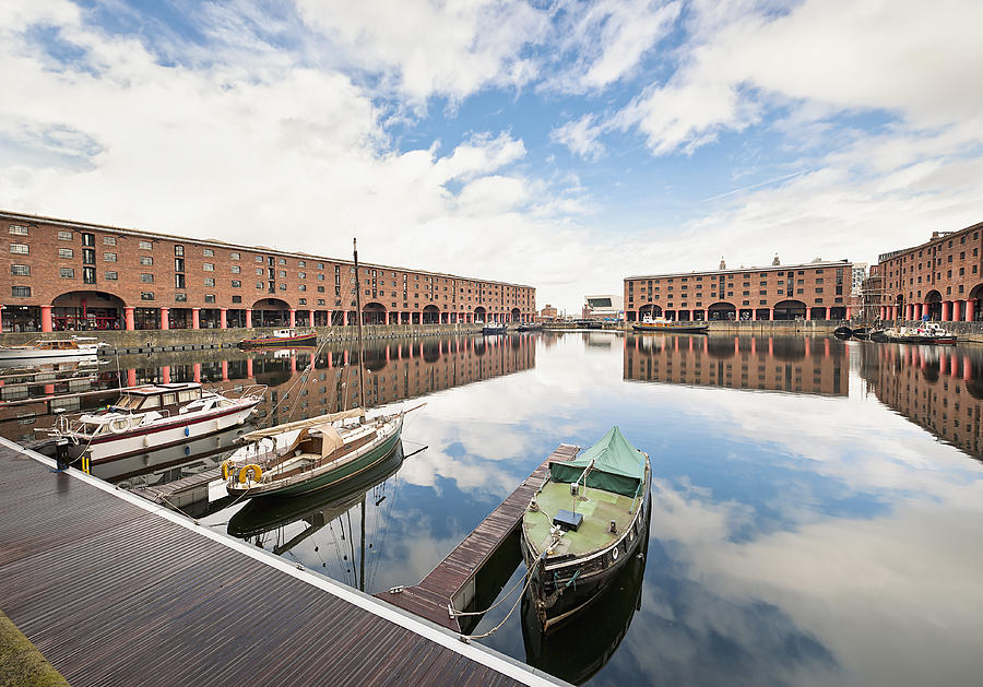 Albert Dock Reflections Photograph by Georgeclerk