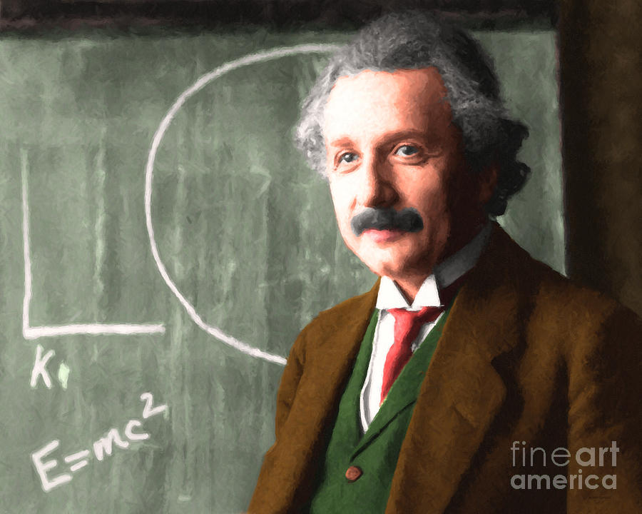 Albert Einstein 20140910 horizontal Photograph by Wingsdomain Art and Photography