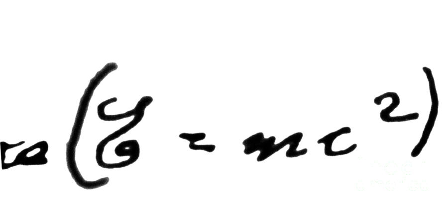 Albert Einstein Equation Drawing by Granger