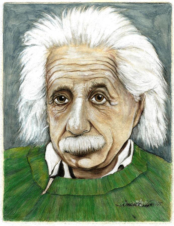 Albert Einstein Drawing by James Oliver