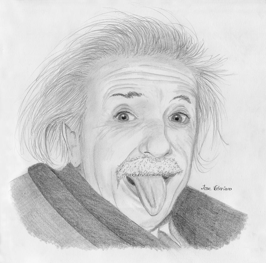 Albert Einstein in color Wood Print by Mike Scott - Pixels