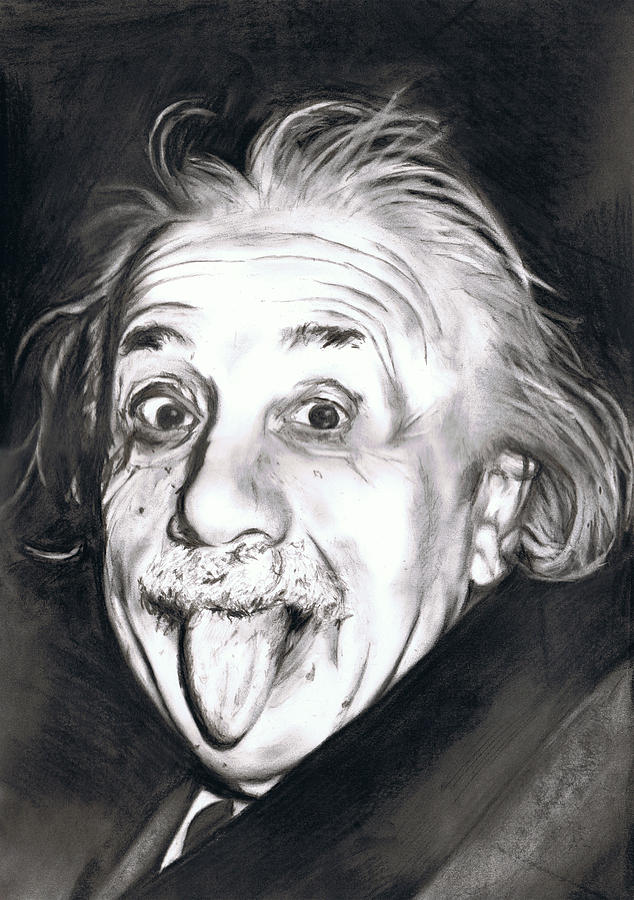 Albert Einstein, Drawing by Péchane | Artmajeur
