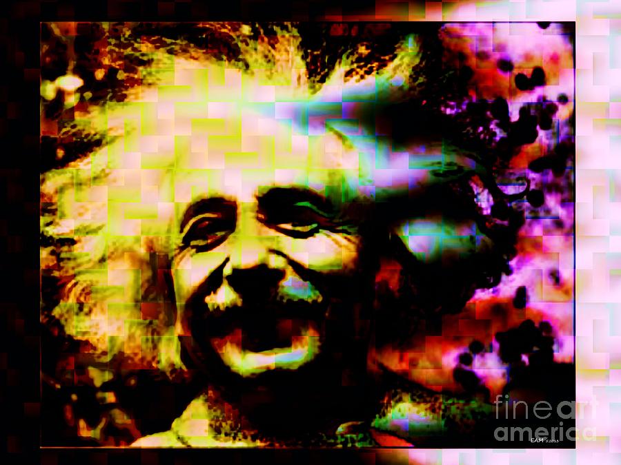 Abstract Digital Art - Albert Einstein - Why Is It That Nobody Understands Me - Yet Everybody Likes Me by Elizabeth McTaggart