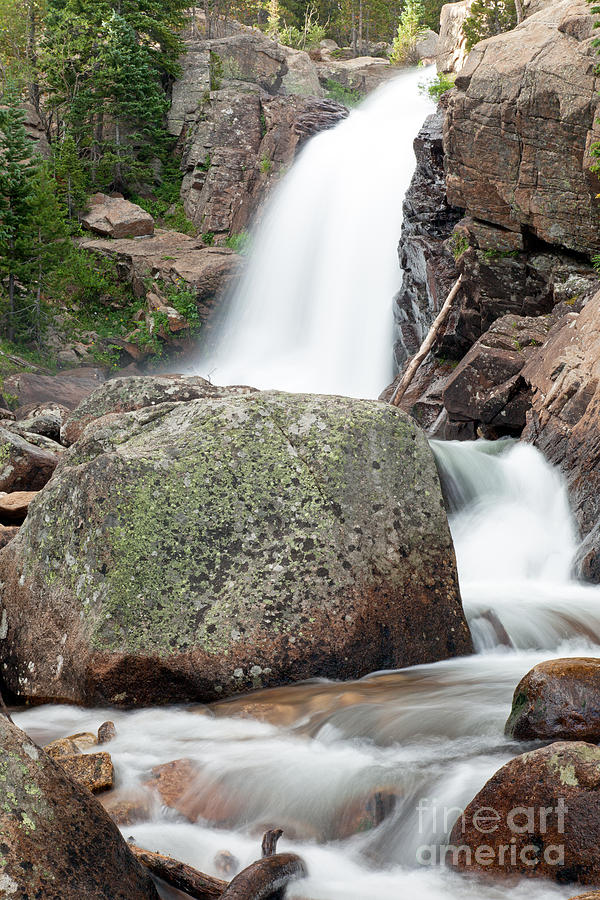 Alberta Falls on Glacier Creek in Rocky Mountain National Park Photograph by Fred Stearns
