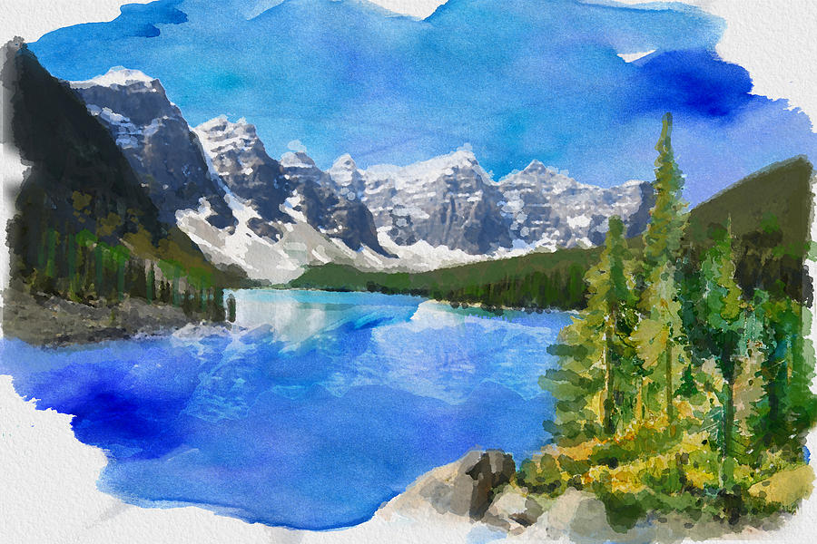 Alberta Landscape 13 Painting by Mahnoor Shah