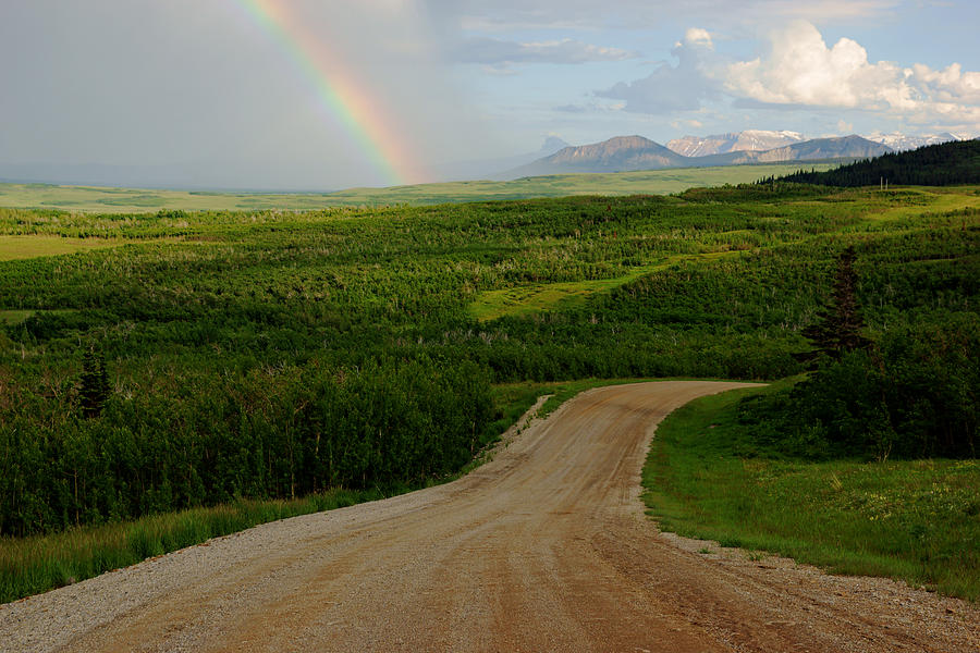 Alberta Rockies Rainbow Photograph by Daniel Woodrum