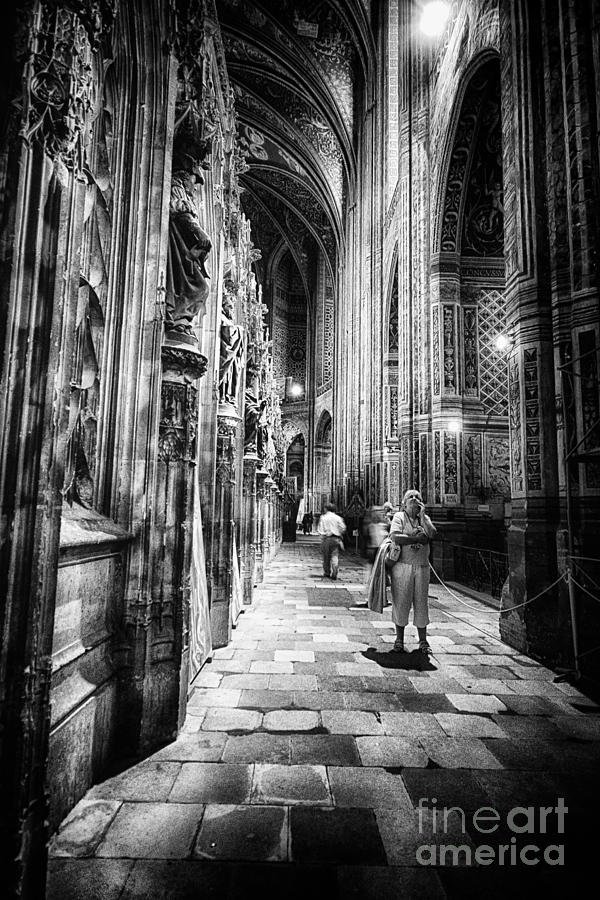 Albi Cathedral France bw Photograph by Jack Torcello