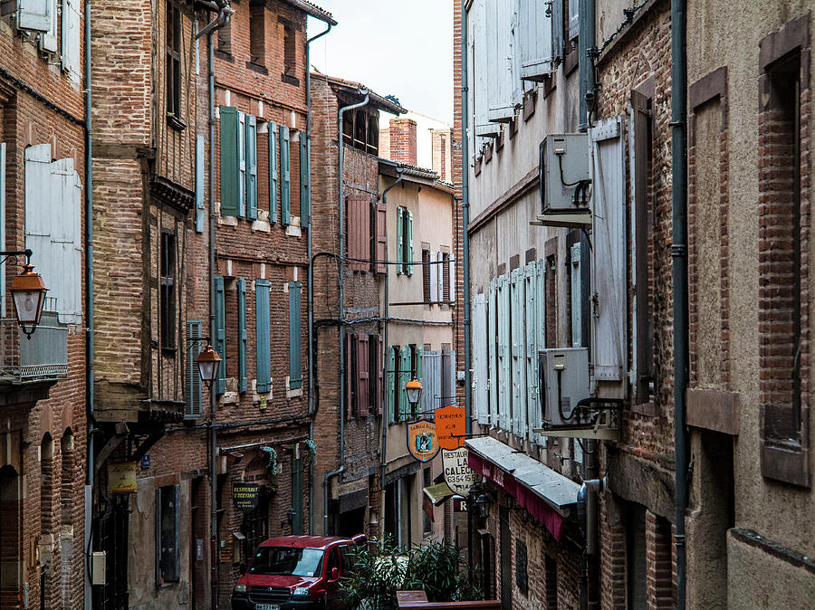 Albi,old Houses  Near The Cathedral Photograph by Izzet Keribar