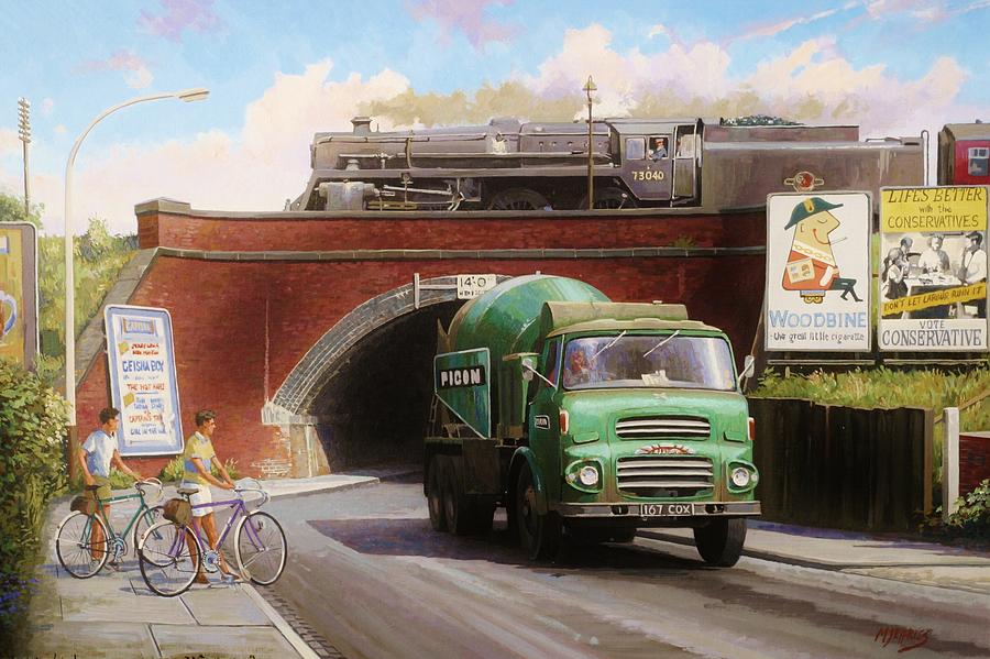 Truck Painting - Albion mixer. by Mike Jeffries