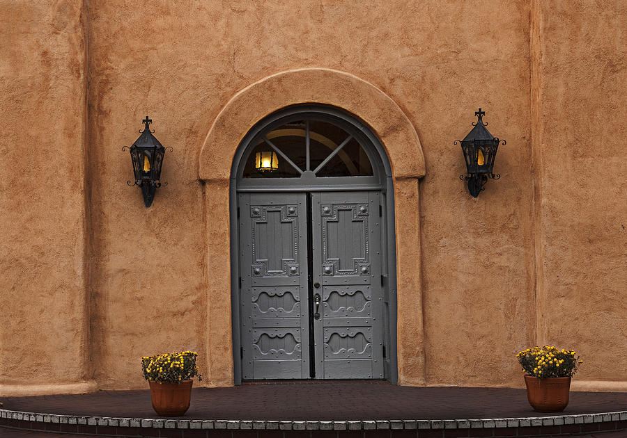 Albuquerque Photograph - Albuquerque Church Door by Alida Thorpe