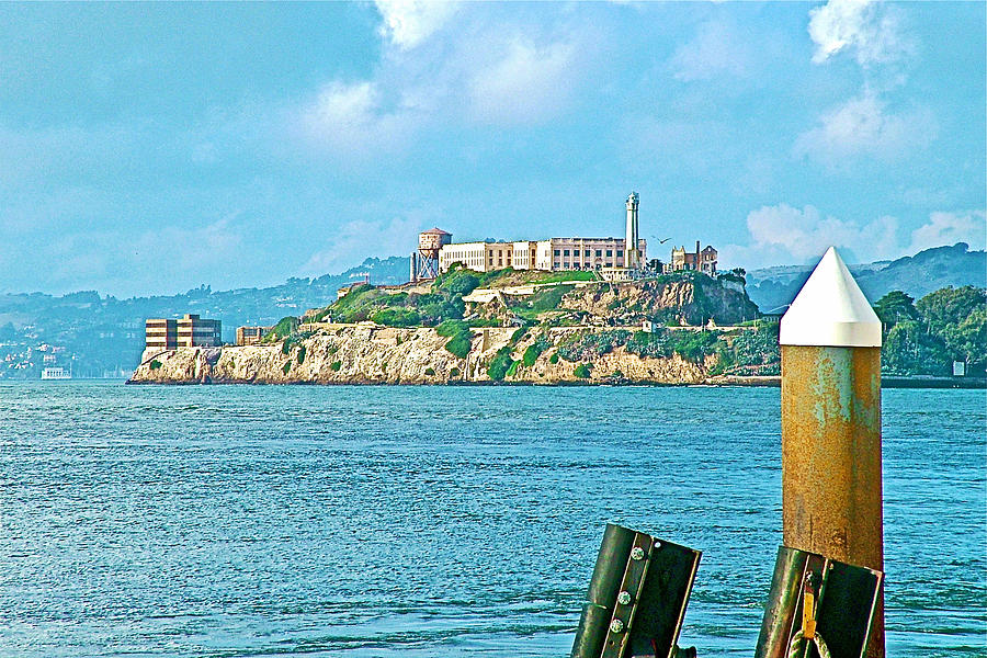 Alcatraz from Pier 39 on Fishermens Wharf in San Francisco-California Photograph by Ruth Hager