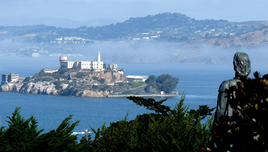 Alcatraz Island From Coit Tower Photograph by Jeff Lowe