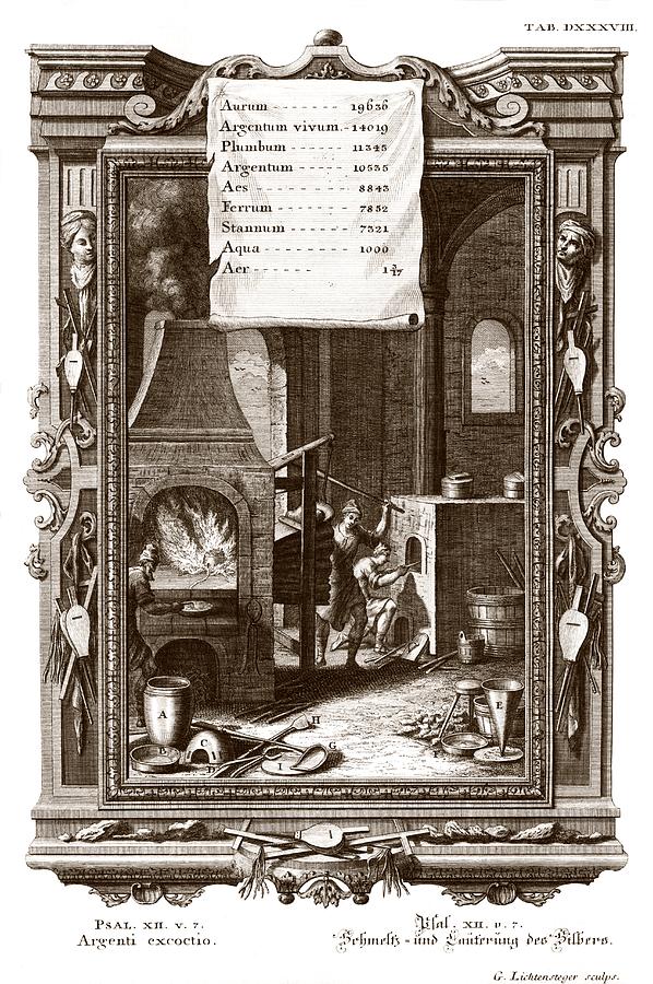 Alchemical elements, 18th century Photograph by Science Photo Library