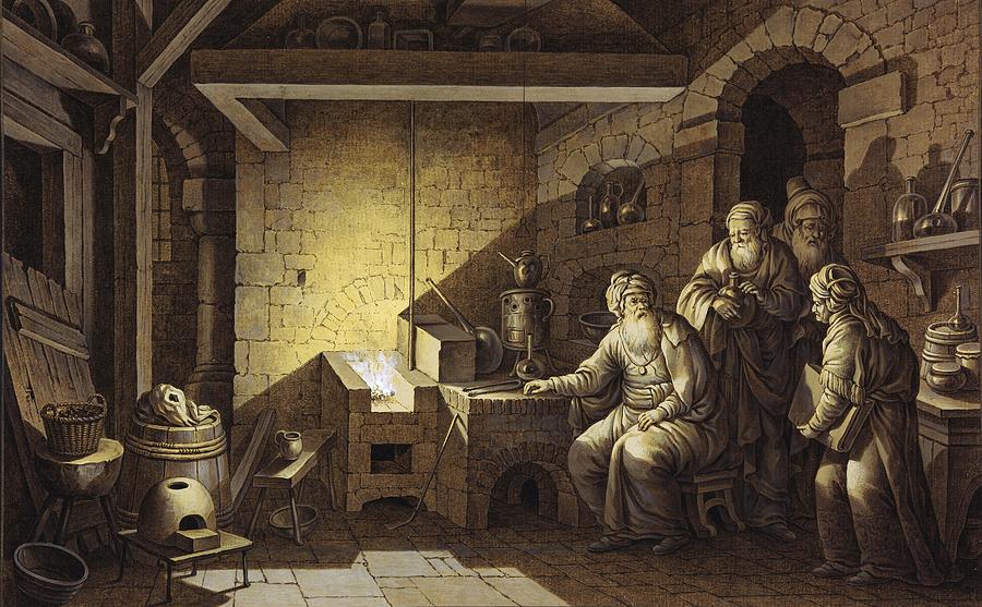 Alchemist at work, 18th century Photograph by Science Photo Library