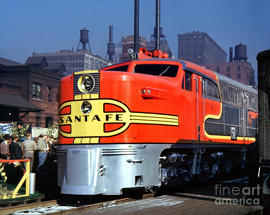 Alco PA-1 51 Santa Fe Chief Diesel Locomotive Chicago 1946 Photograph by Wernher Krutein