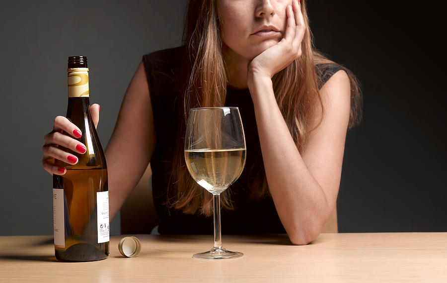 Alcoholic women with depression Photograph by Peter Dazeley