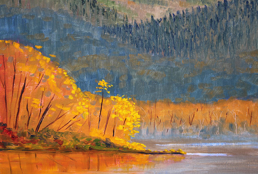Alder Lake Painting by Nancy Merkle