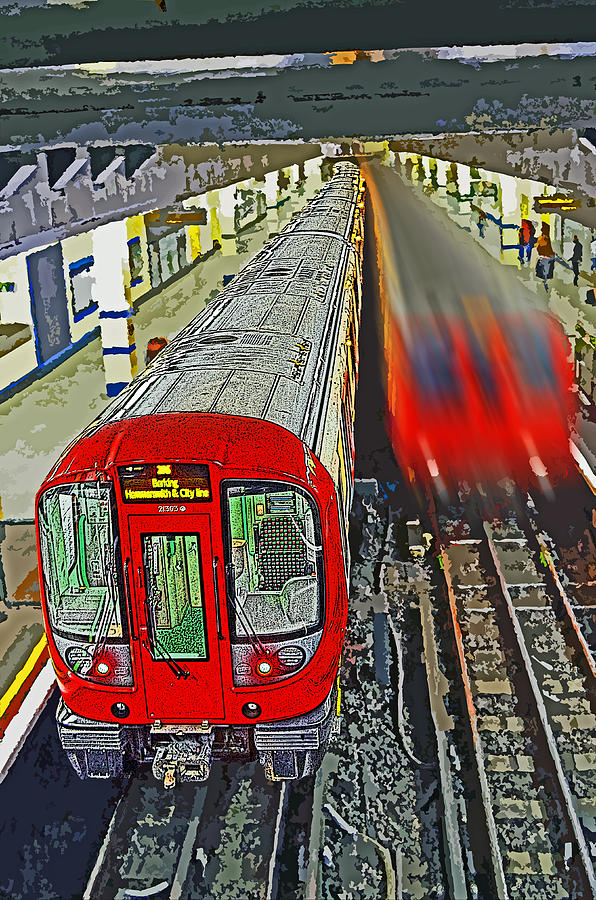 London Mixed Media - Aldgate East Tube Station by Peter Allen