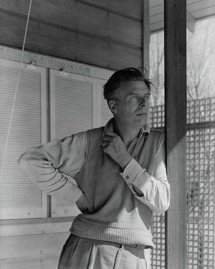 Aldous Huxley On A Porch Photograph by George Platt Lynes