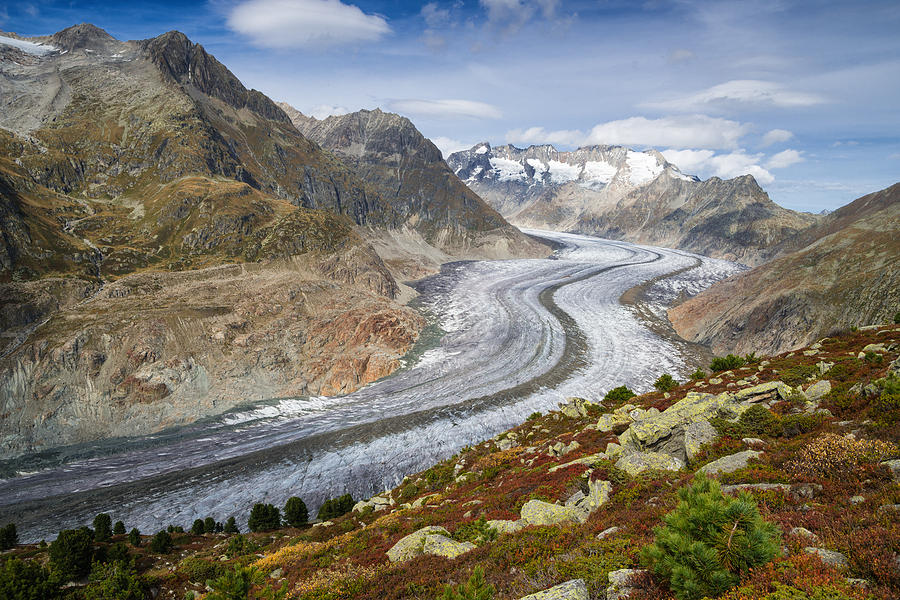 Aletsch Glacier the largest glacier in Switzerland Photograph by Matthias Hauser
