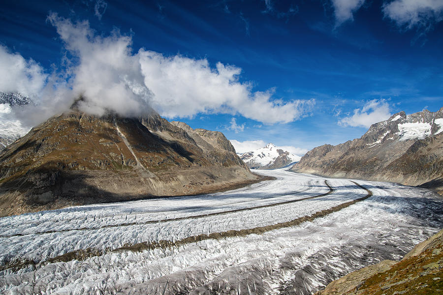 Aletsch Glacier Valais Switzerland Europe Photograph by Matthias Hauser