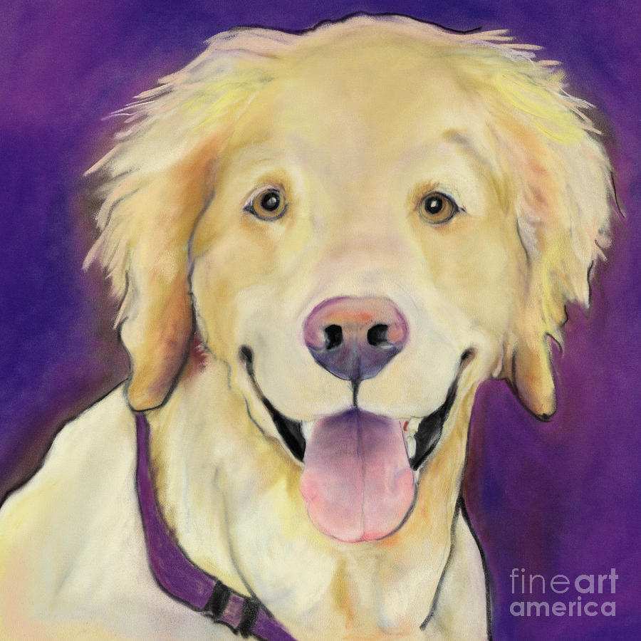 Golden Retriever Painting - Alex by Pat Saunders-White