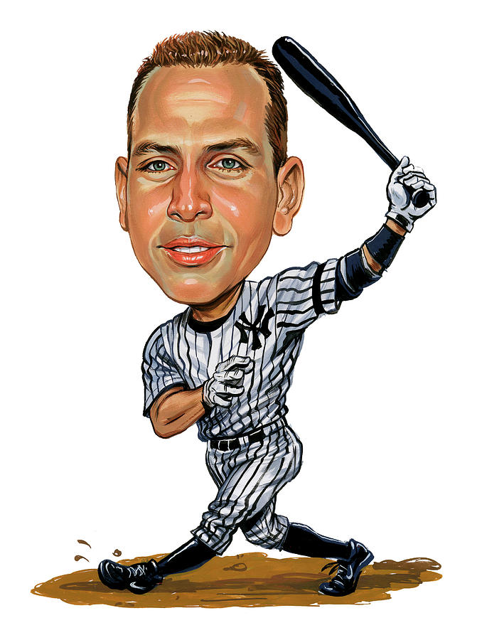 Alex Rodriguez Painting by Art  