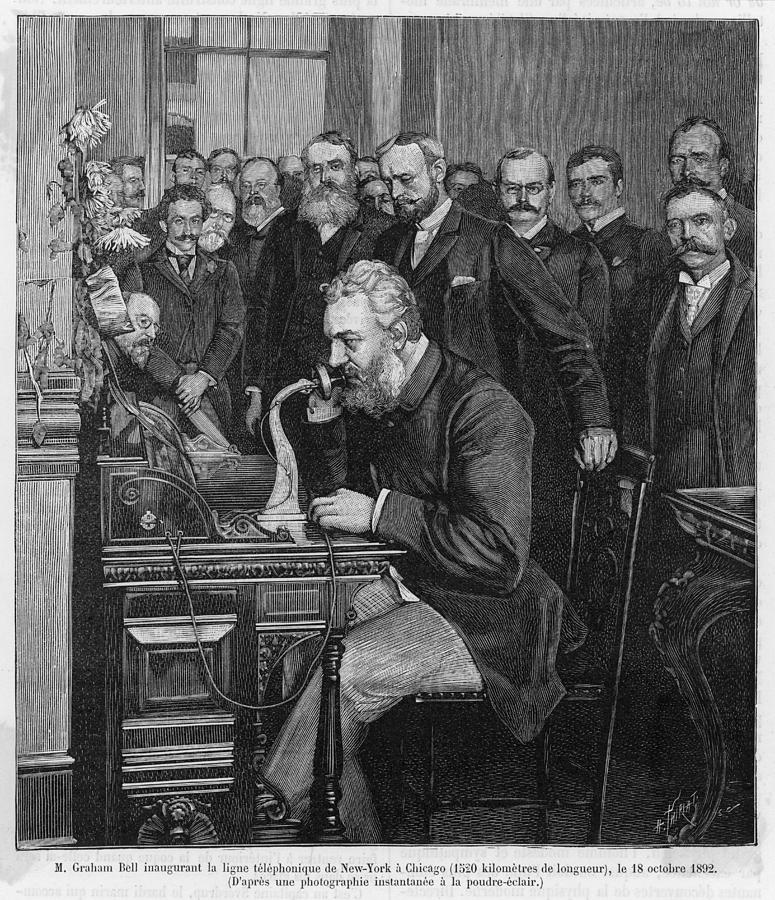 Alexander Graham Bell American Drawing by Mary Evans Picture Library