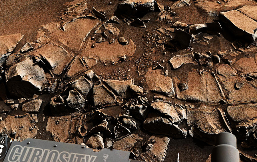 Alexander Hills bedrock in Mars Photograph by Weston Westmoreland