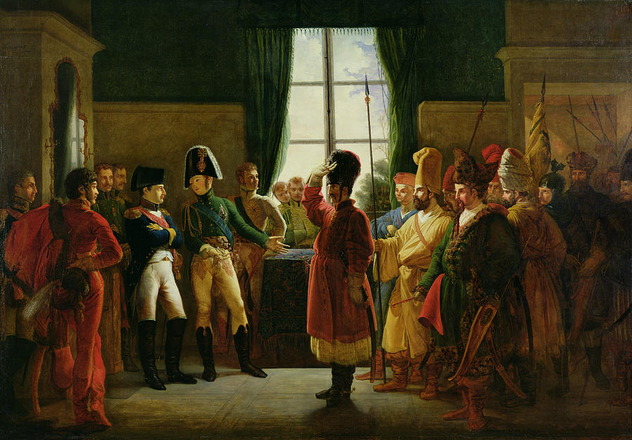 Alexander I 1777-1825 Presenting The Kalmuks, Cossacks And Bashkirs To ...