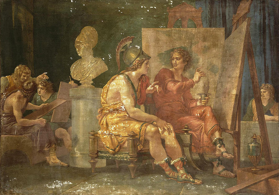 Alexander the Great in the Workshop of Apelles Painting by Giuseppe Cades